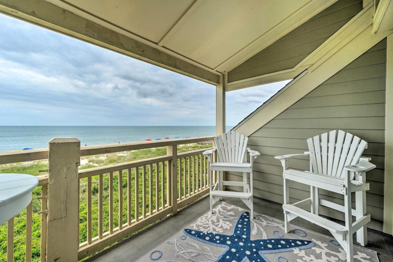 Beachfront Condo With Unobstructed Ocean Views! Oak Island Buitenkant foto