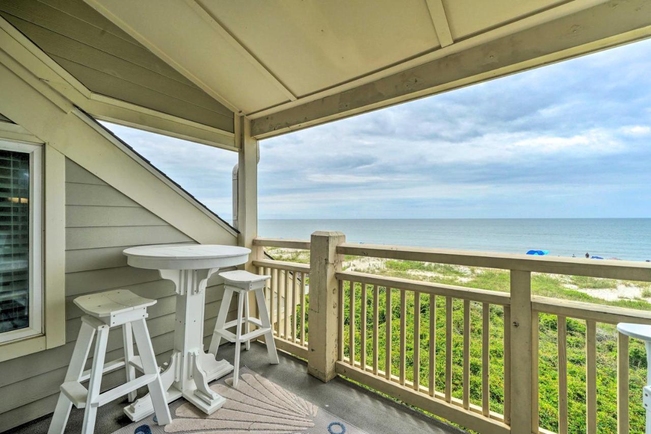 Beachfront Condo With Unobstructed Ocean Views! Oak Island Buitenkant foto