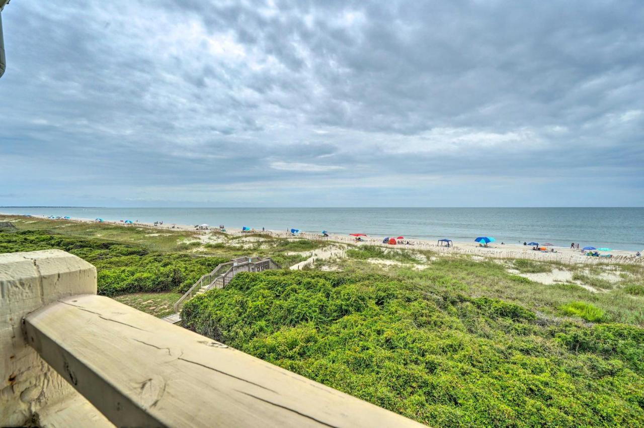 Beachfront Condo With Unobstructed Ocean Views! Oak Island Buitenkant foto