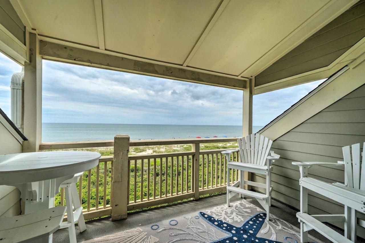 Beachfront Condo With Unobstructed Ocean Views! Oak Island Buitenkant foto